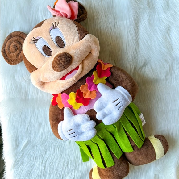 Disney Store Tiki Kingdom Hawaiian Hula Stuffed Animal Plush Minnie Mouse Room - Picture 2 of 5